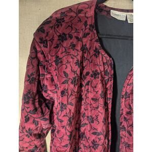 Elisabeth Liz Claiborne Red Velvet Black jacket size XXL